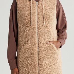 Zella Reversible Tan Long Vest